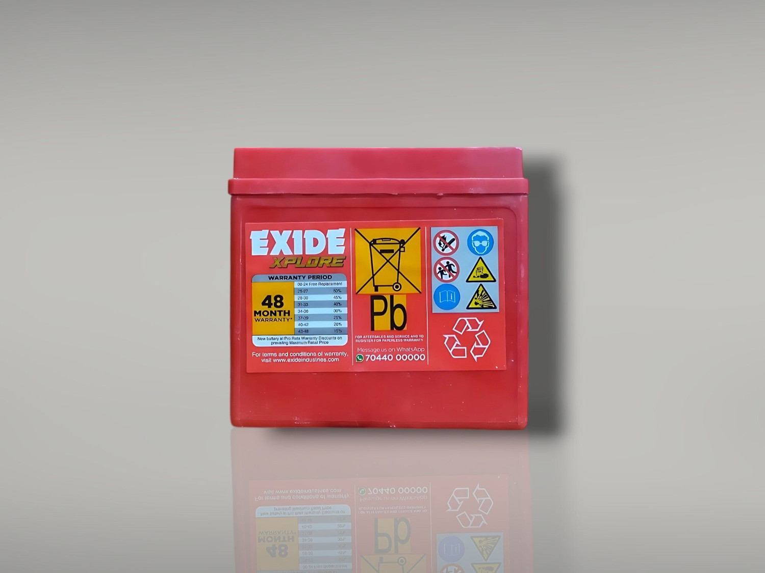 Image of EXIDE XPLORE - XLTZ5A 5 Ah Battery for Bike