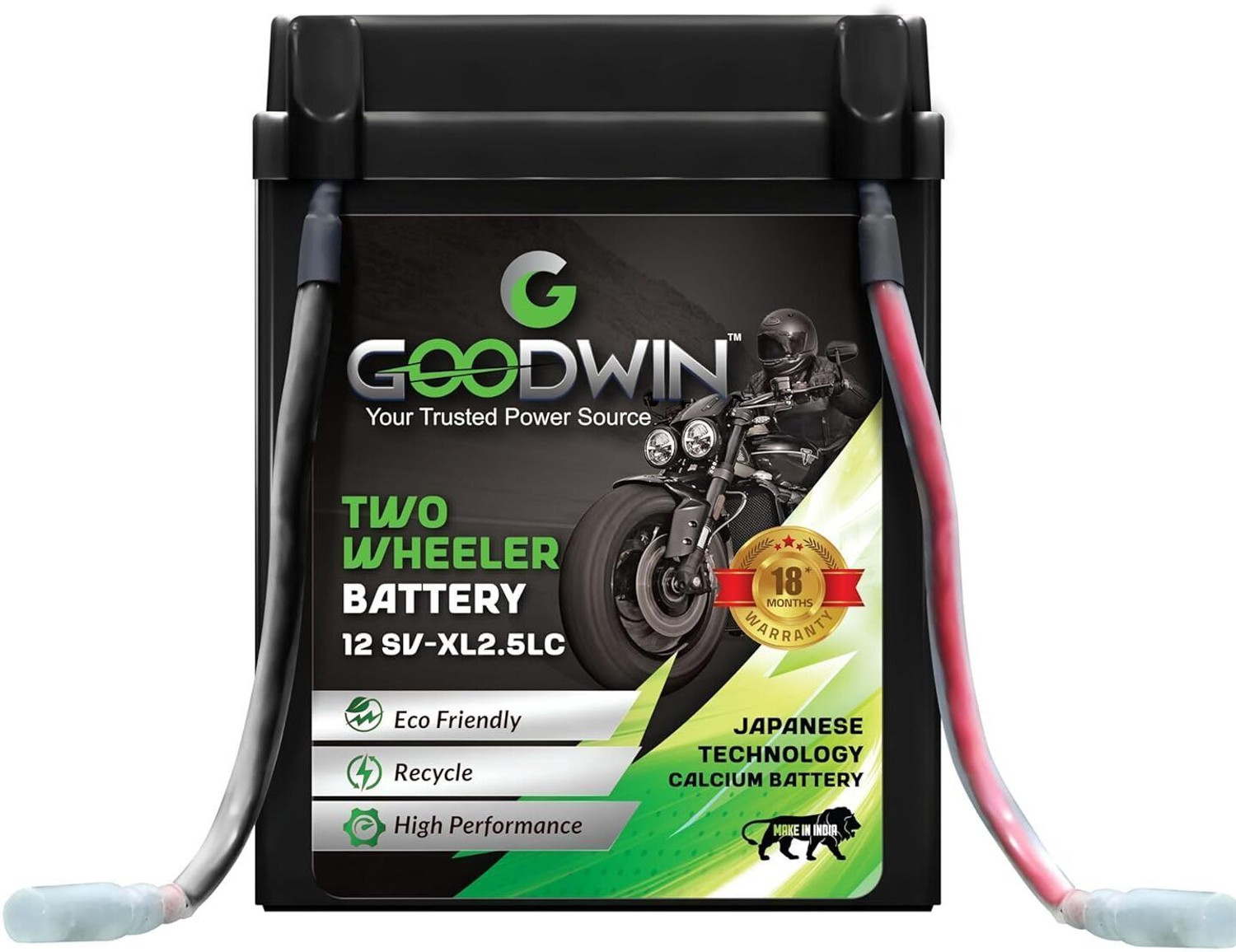 Image of Goodwin International 12 GW-XL2.5LC 18M 2.5 Ah Battery for Bike