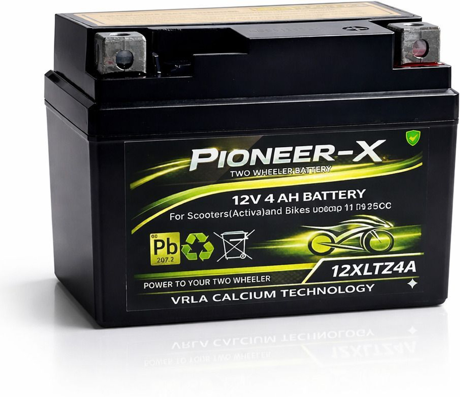 Image of Pioneer-x XLTZ4-4LB battery for self start Scooter and Bikes upto 125CC 4 Ah Battery for Bike