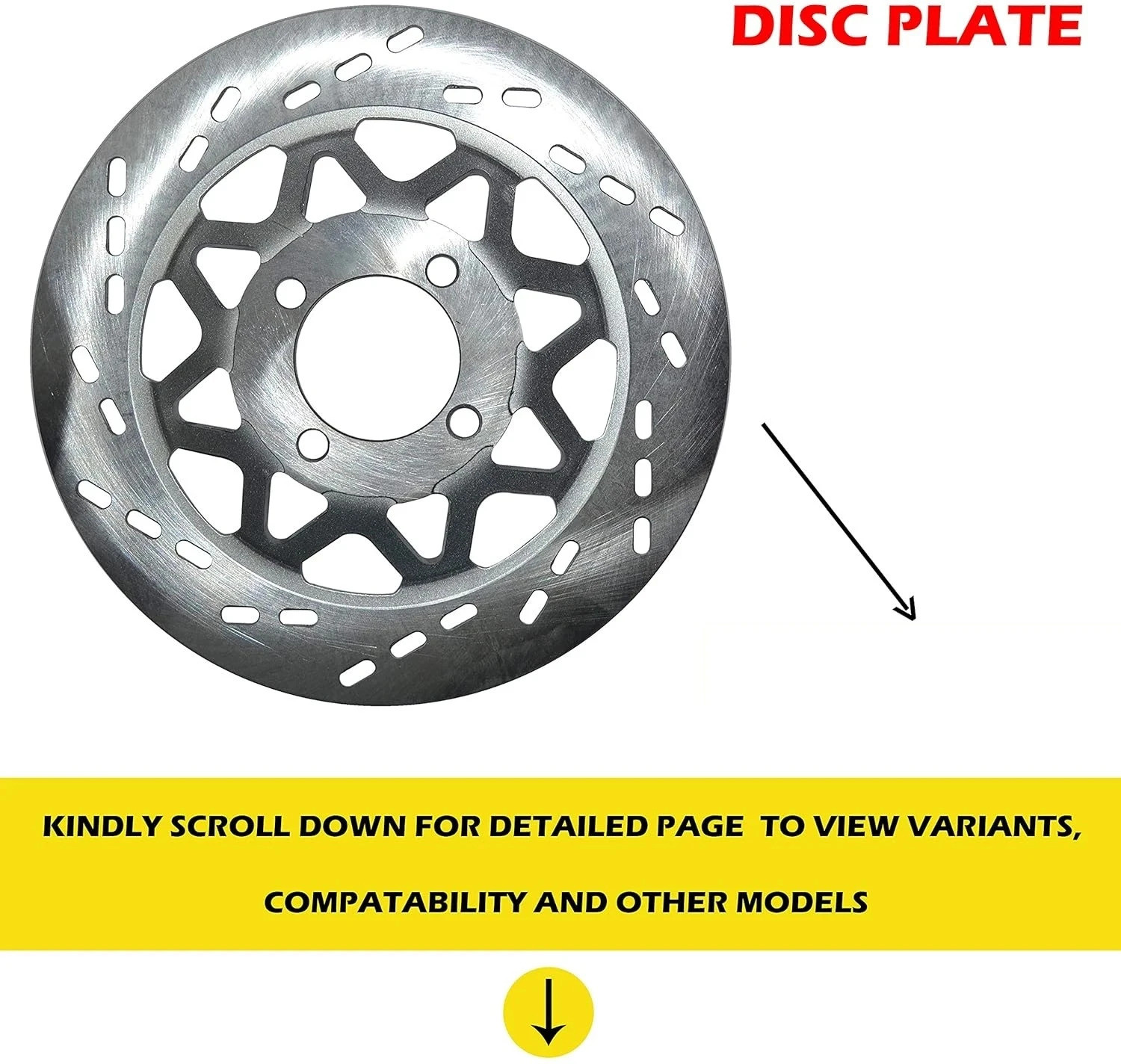 Image of Vtrust Front Disc Brake Plate for TVS Jupiter All Model Motorbike Brake Disc
