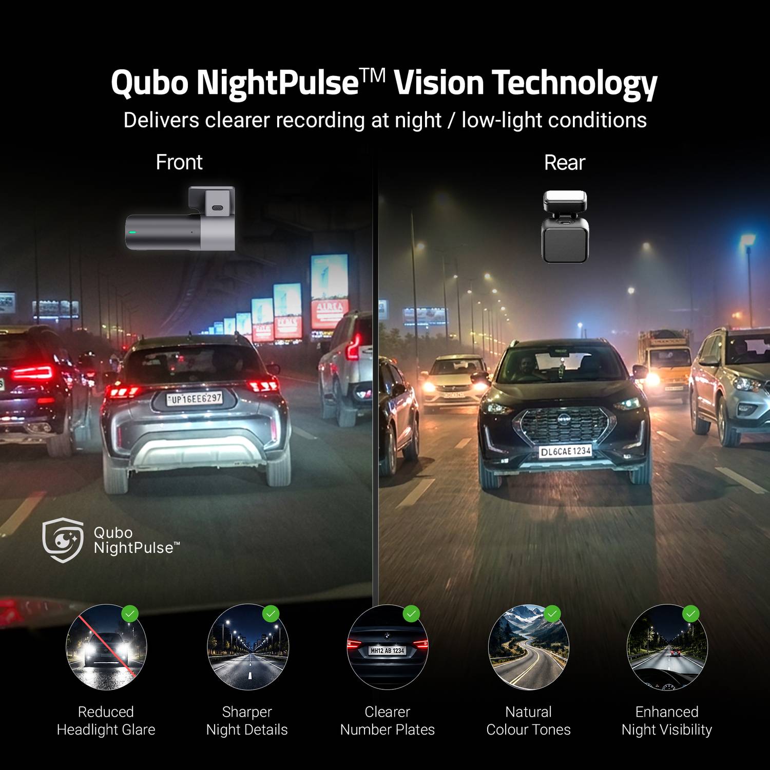 Qubo Smart Dashcam Pro 2K + Rear Camera - Image 5