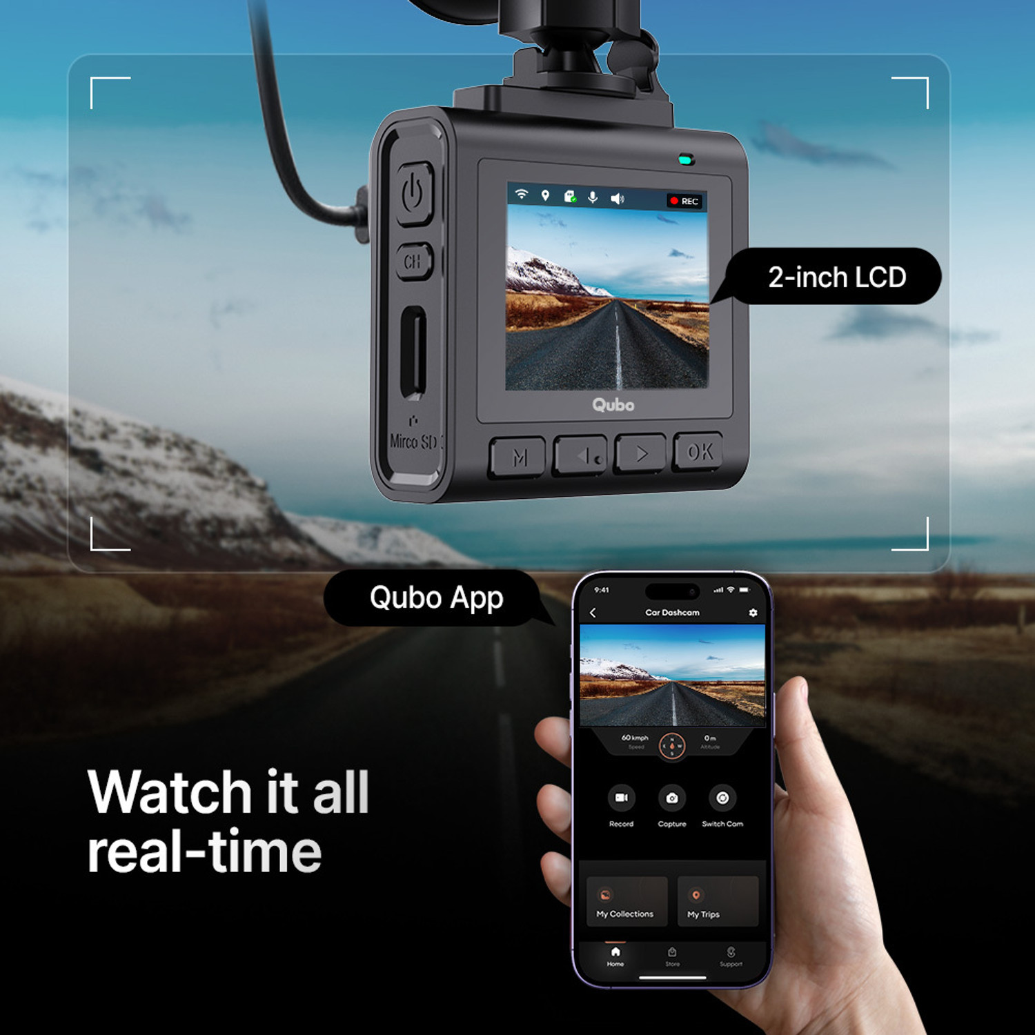 Image of Qubo Dashcam pro 2.7K Dashboard Camera System