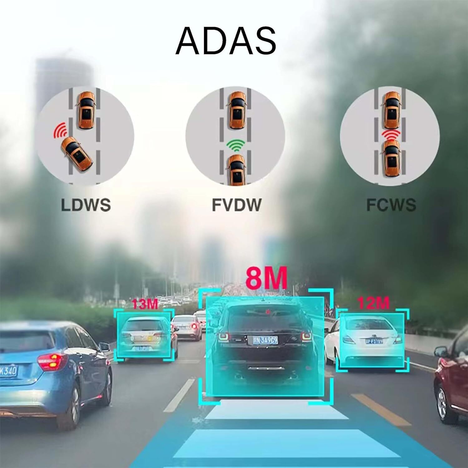 Image of Techdash TECHDASH D15 4K Dual Dash Camera 11.26 Mirror Display Touch Screen Dashboard Camera System