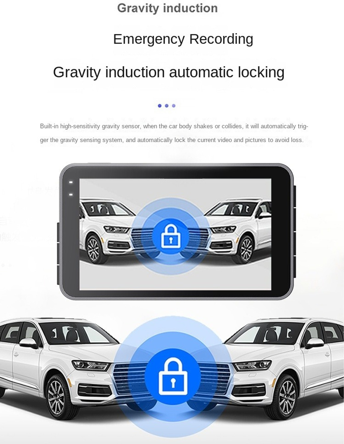 Image of Orlov 2K Dual Dash Cam with GPS, WiFi, 3-Inch Screen, Night Vision, Reverse Assist Camera System
