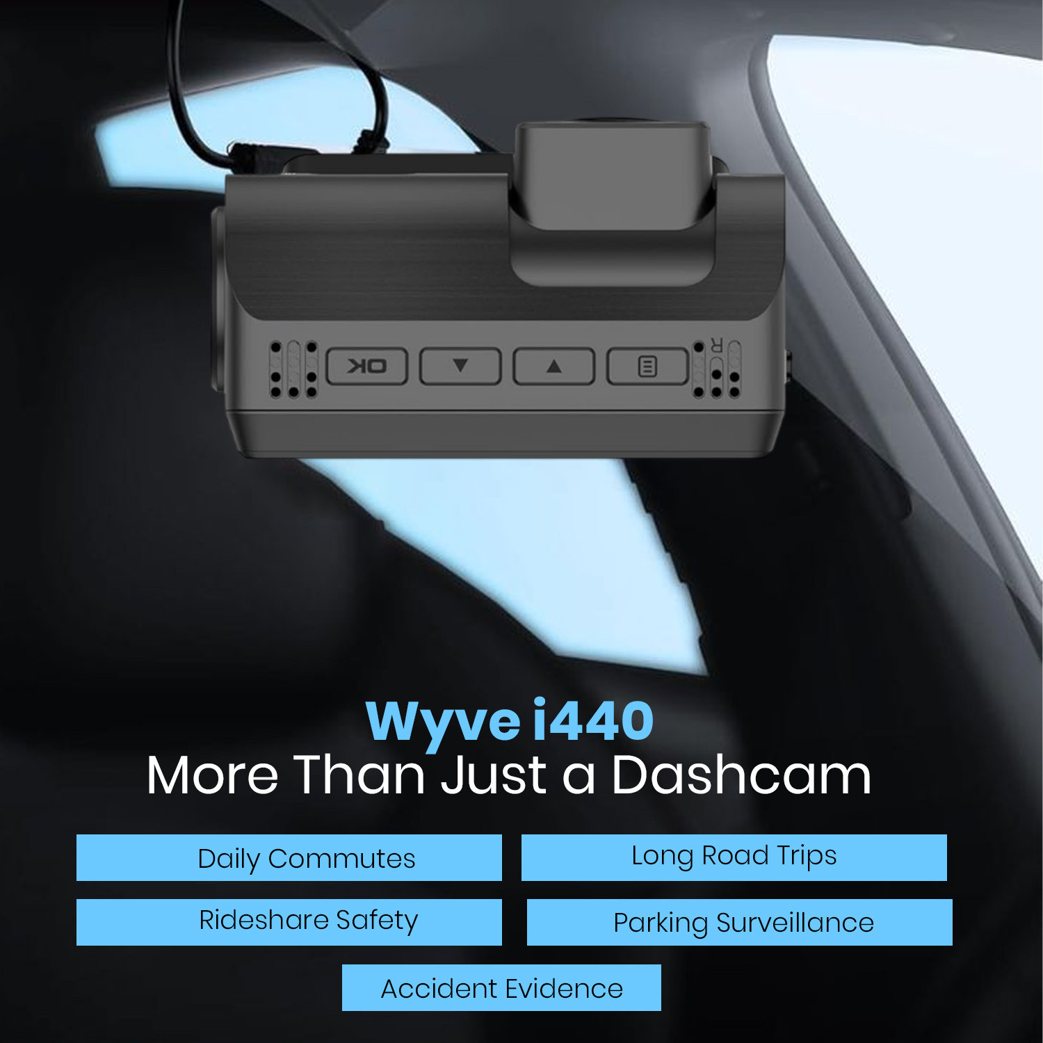Image of Wyve i440 4K Starvis 2 Dual Dashcam,GPS,5ghz WiFi,2.0 inchScreen,IMX675,Parking Kit Dashboard Camera System