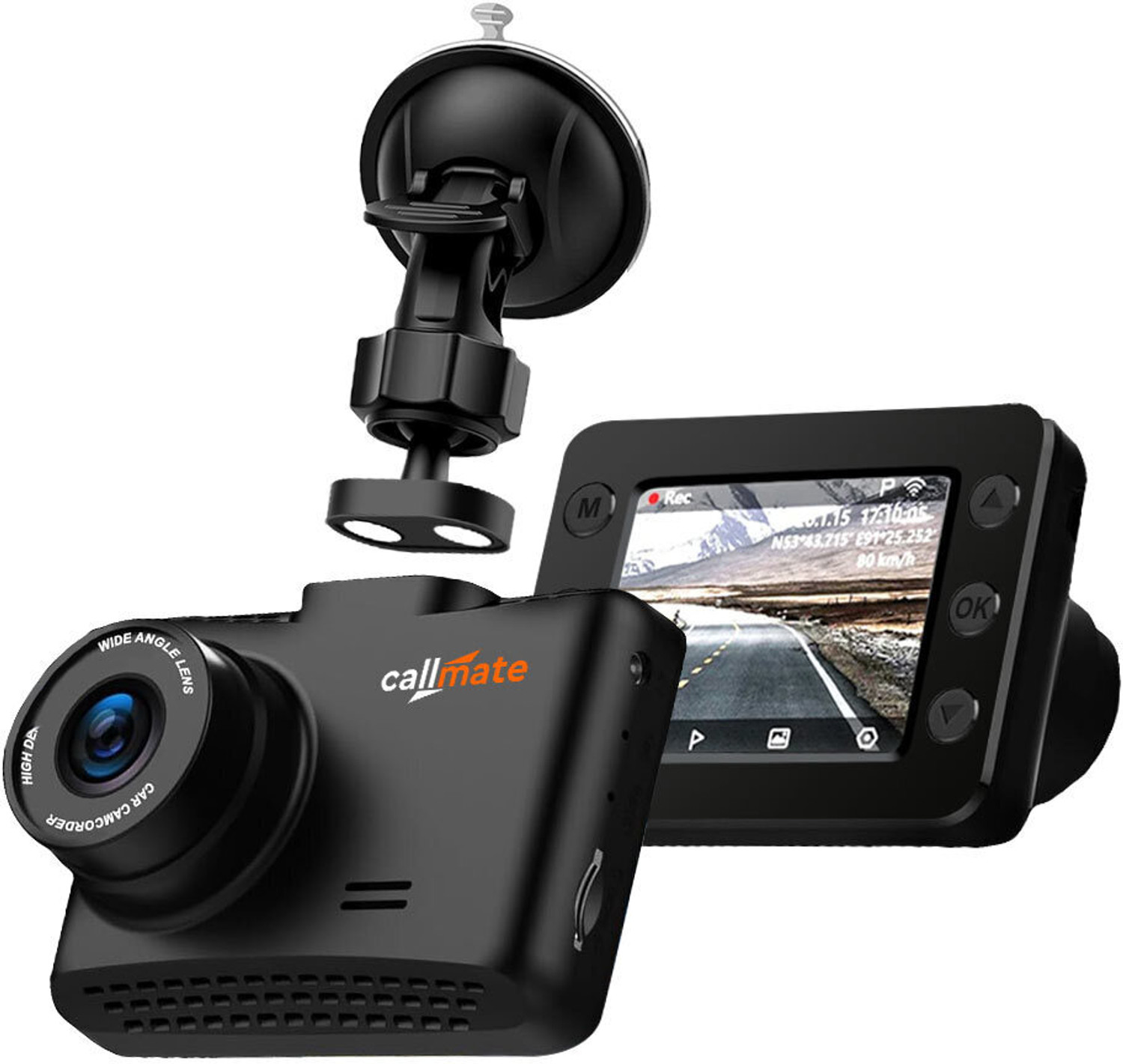 Image of Callmate Roadrunner Full HD 1080p Car Dashboard Camera, 2.5 inch LCD Display with AV Port Reverse Assist Camera System