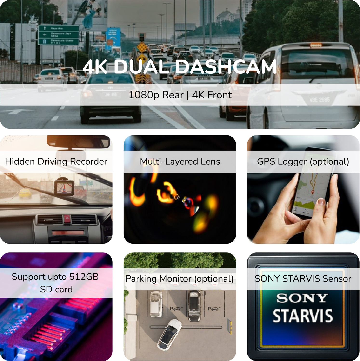 Image of fleettrack Fleettrack F9 Dashcam Reverse Assist Camera System