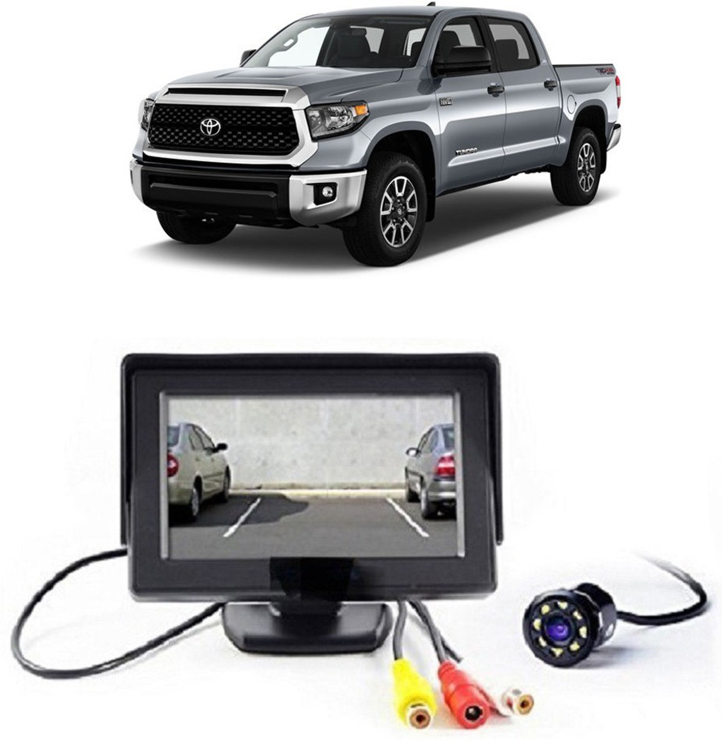 Image of Enfield Works Parking Assistance Monitor With 8 Led Night Vision Car Reverse Camera Combo-N6 Reverse Assist Camera System