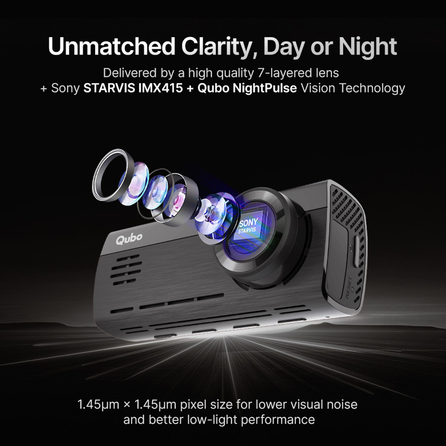Image of Qubo Smart Dashcam Pro 4K + rear cam Dashboard Camera System