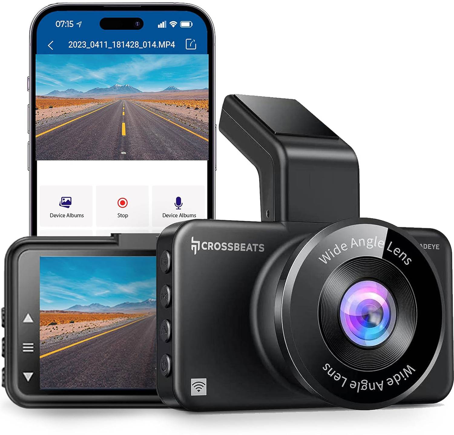 CrossBeats RoadEye DC01 FHD Dashcam|2 MP Camera|G-Sensor & ADAS|1...mo