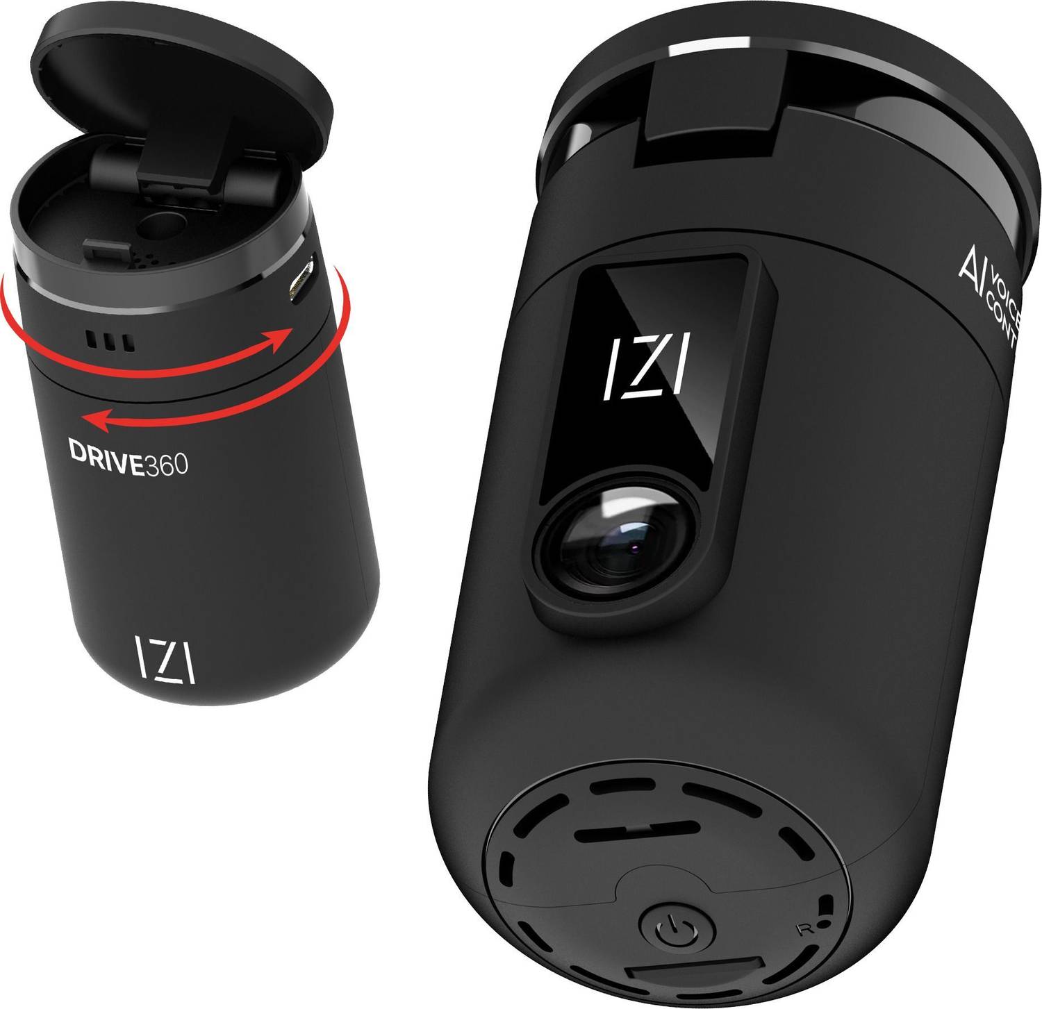 TYPE S 360度 ドライブレコーダーDRIVE360 DASHCAM IZI Drive360 Dash Cam for Car with 360° Rotatable Car Camera & AI