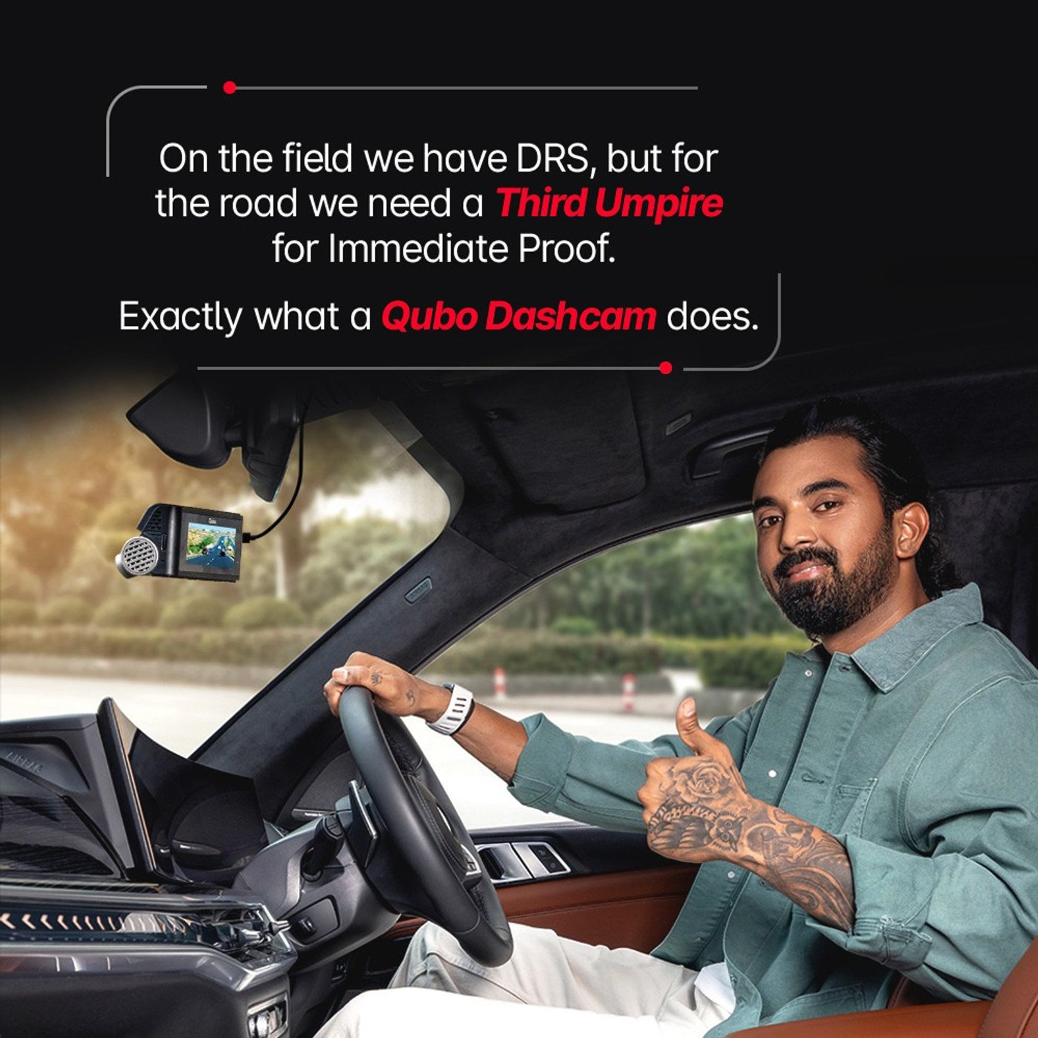 Image of Qubo Smart Dashcam Pro 3K+Rear| Sony STARVIS 2| 5MP&2MP| NightPulse Vision| 3.2LCD In-car Camera System