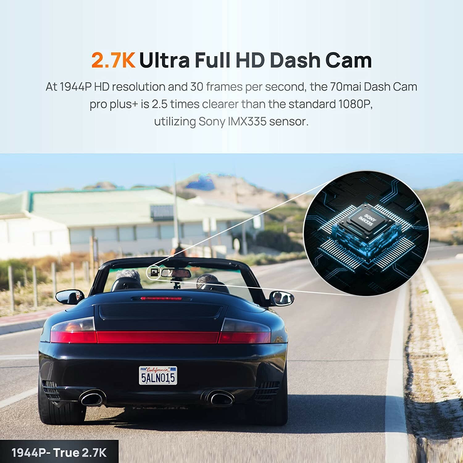 Image of 70MAI Pro Plus+ A500S Dual Channel,2.7K,Built-in GPS Logger,Route Recorder In-car Camera System