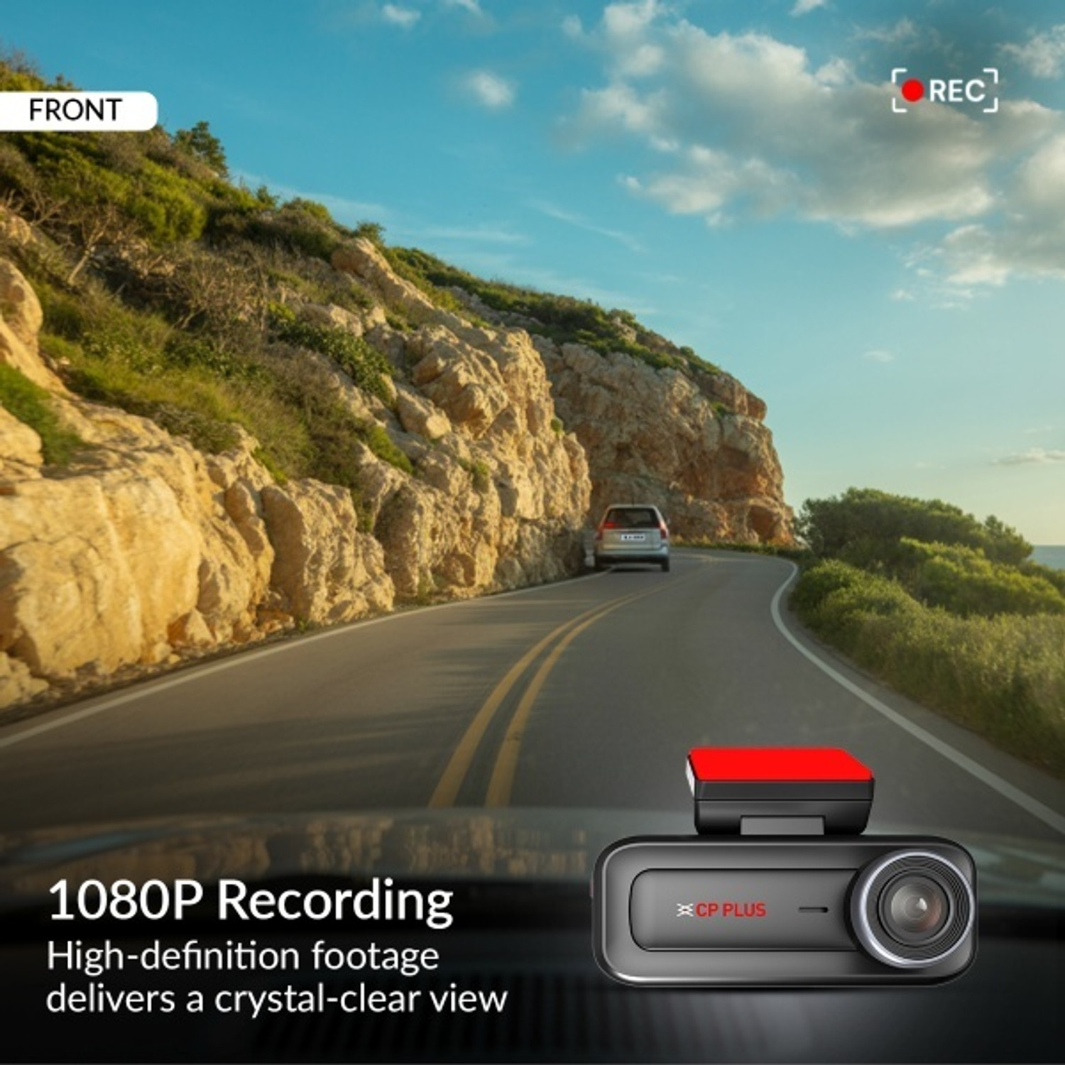 Image of CP PLUS 4G Car Dashcam with Full HD Live GPS Wide Angle View Night Vision Dashboard Camera System