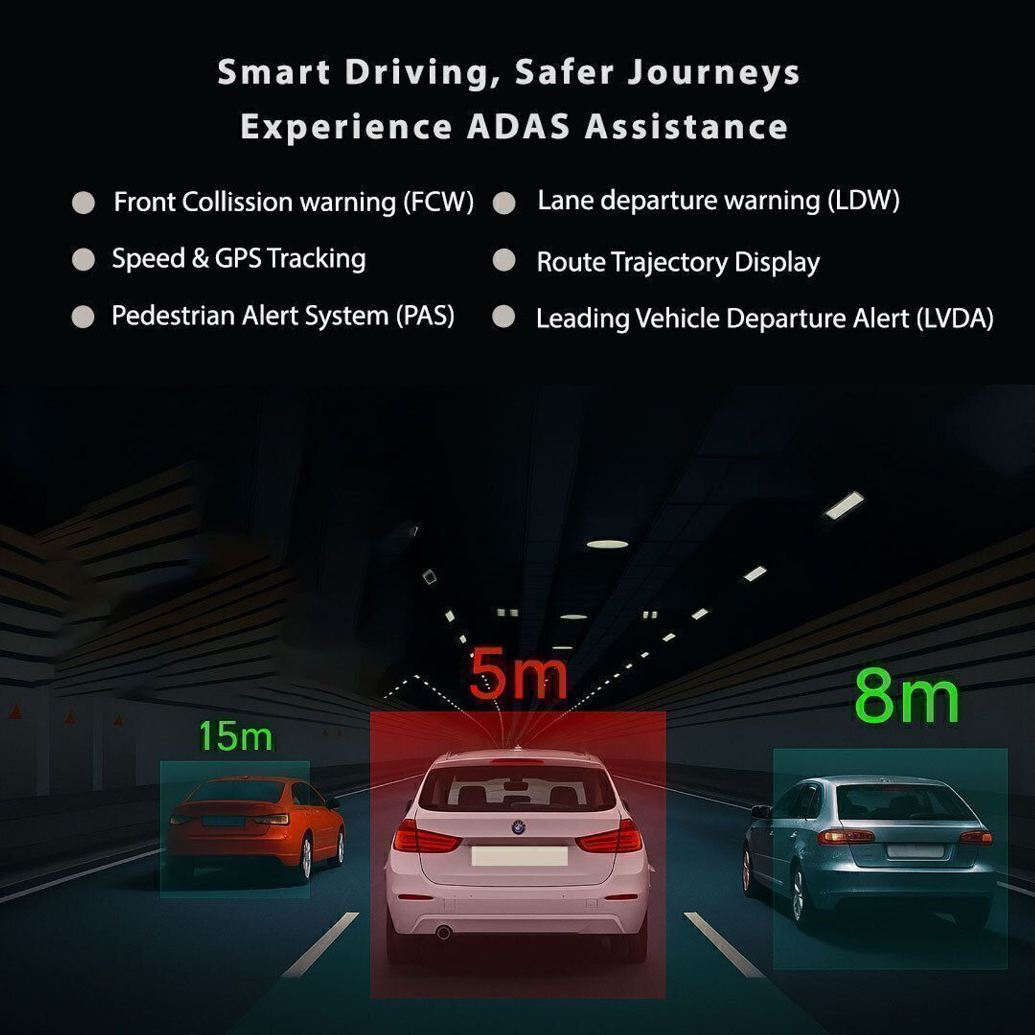 Image of BLEAT 4K DUAL CAR DASHCAM| GPS|G-SENSOR|OBD CONNECTIVITY|ADAS|512GB SUPPORT|STARVIS2 Dashboard Camera System