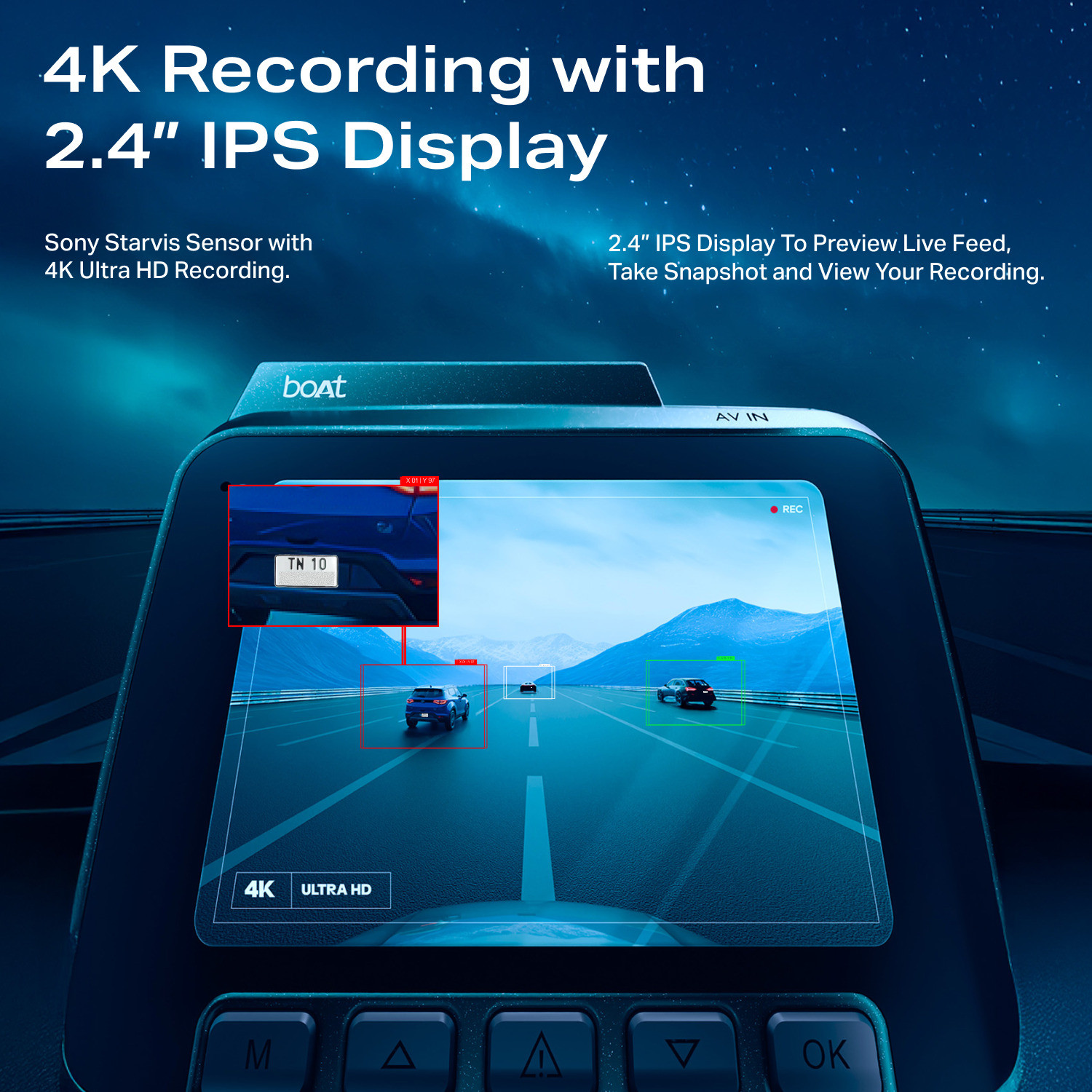 Image of boAt Hive F1 2026 Edition Steel Blue In-car Camera System