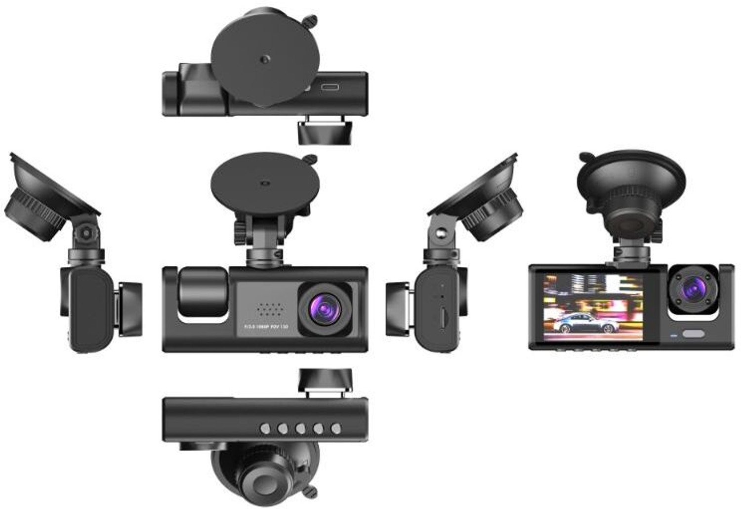 Image of OneXsale 2-Inch Display Car Dashcam Full HD, Night Vision, G-Sensor, Loop Recording inch Reverse Assist, In-car Camera System