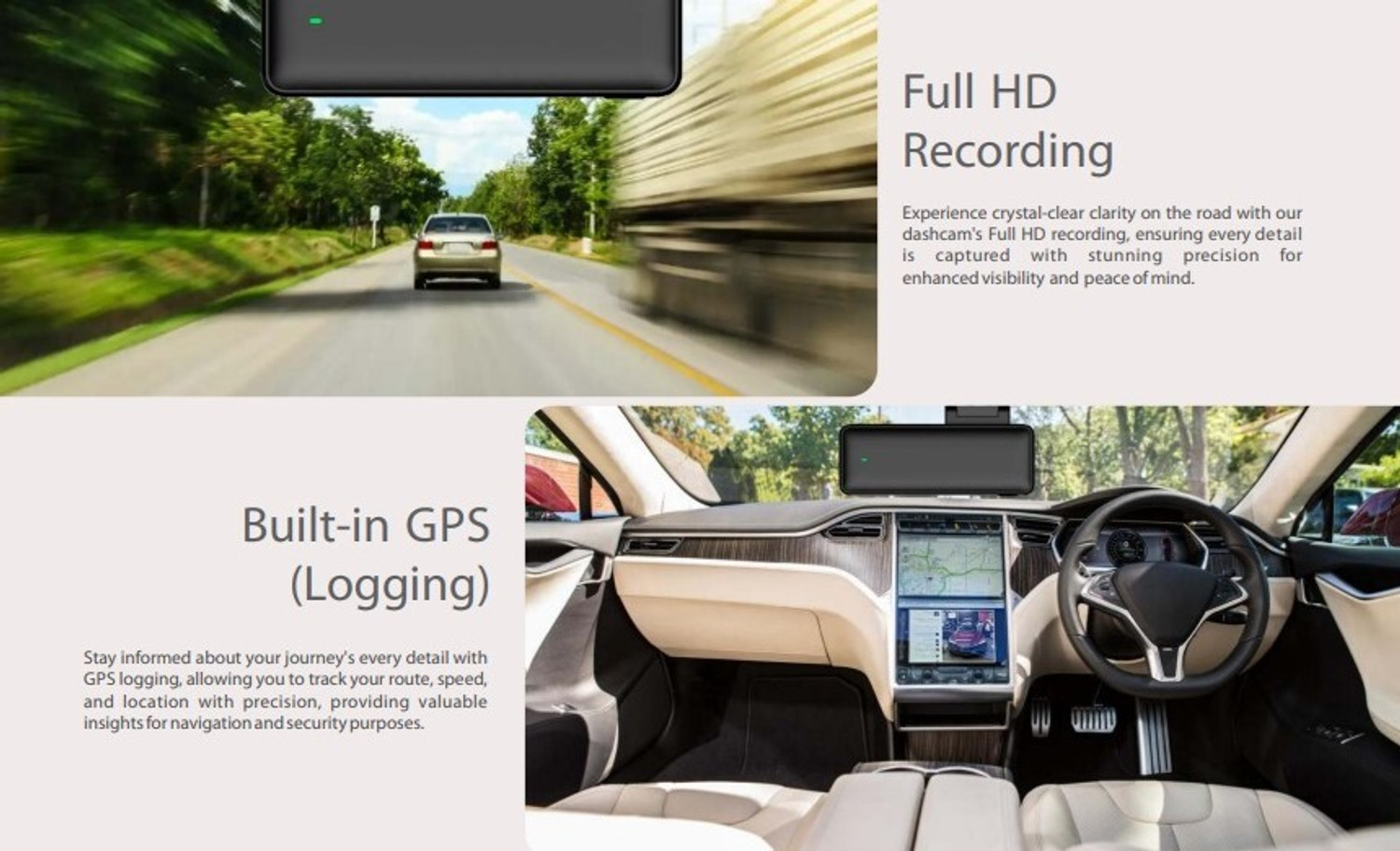 Image of CP PLUS AD-H2B-PW Car Dashcam with GPS|2MP Full HD|G Sensor|Cars & SUVs In-car Camera System
