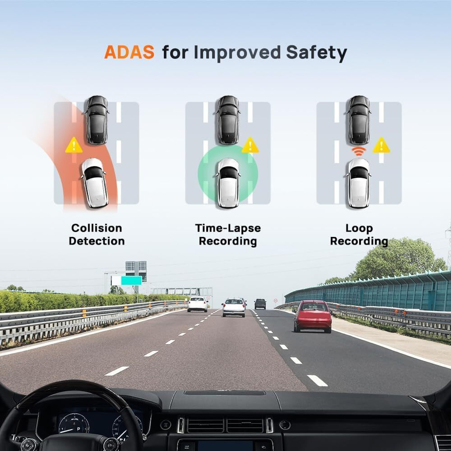 Image of 70MAI A510 HDR 3K Dual DashCam,STARVIS2 IMX675 3K+FHD,ADAS,GPS Logger,MaiColor Vivid+ In-car Camera System