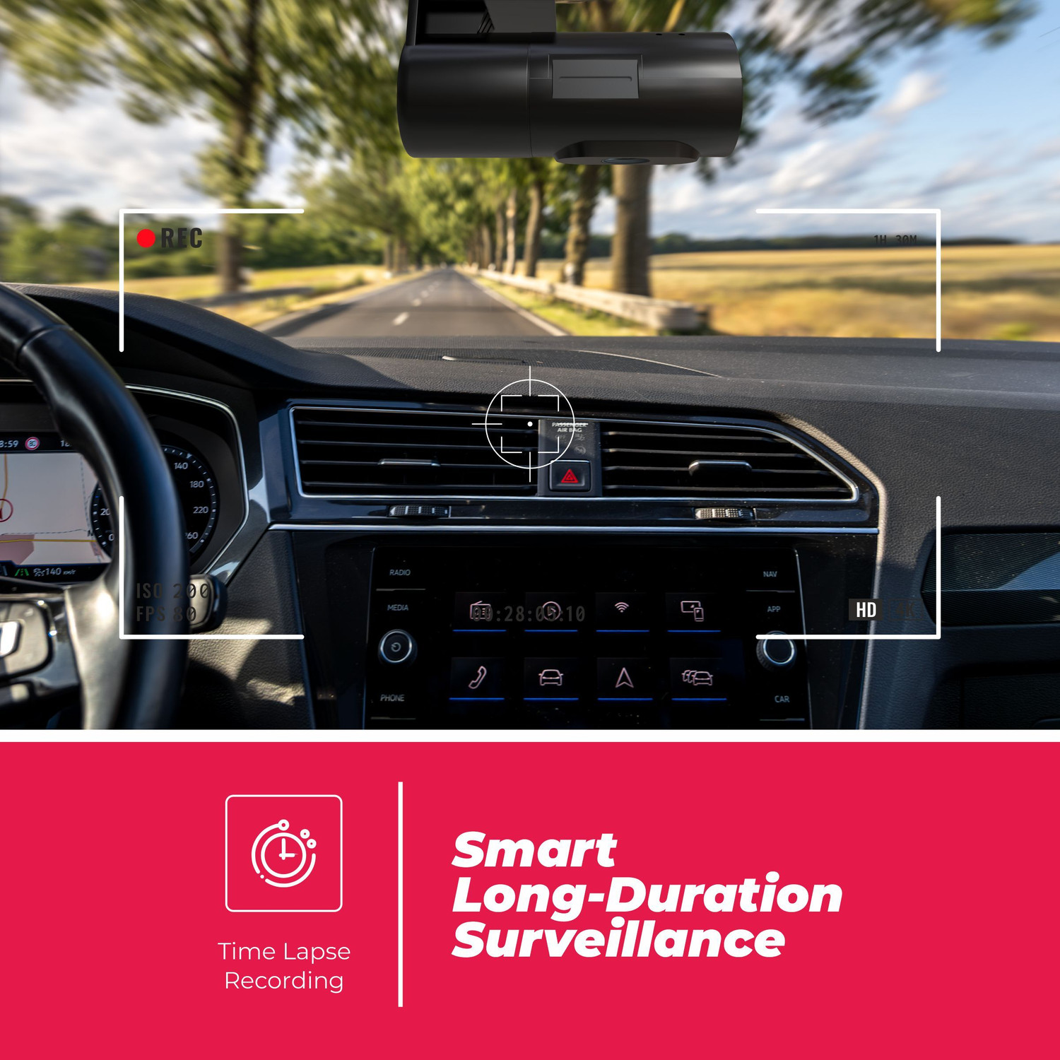 Image of Trueview Trueview Full HD Dash Camera Wide Angle Night Vision G-Sensor Reverse Assist Dashboard Camera System