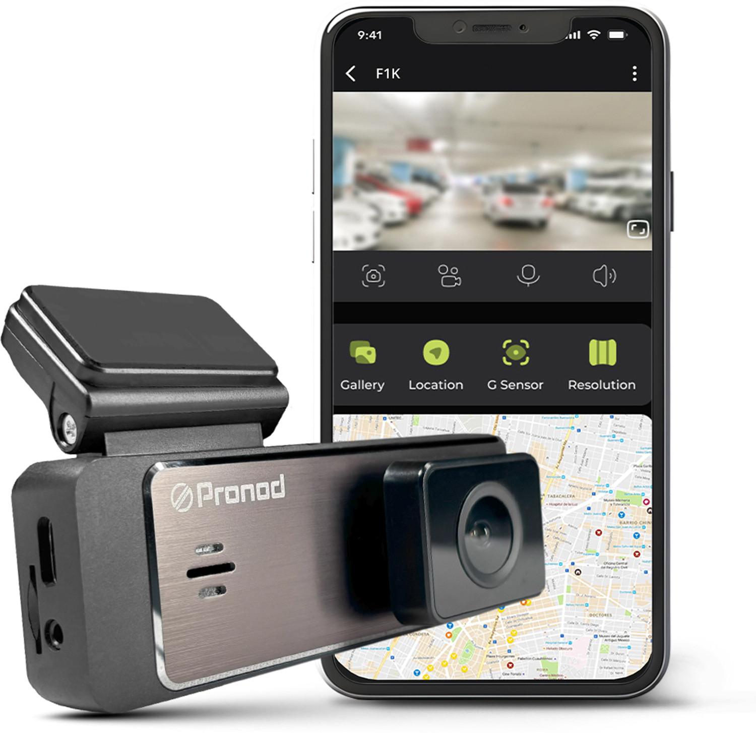 Image of PRONOD 2 inch Touch Screen WiFi Dash Cam,1080P FHD,Night Vision, Parking Monitor,G-Sensor Dashboard, In-car Camera System