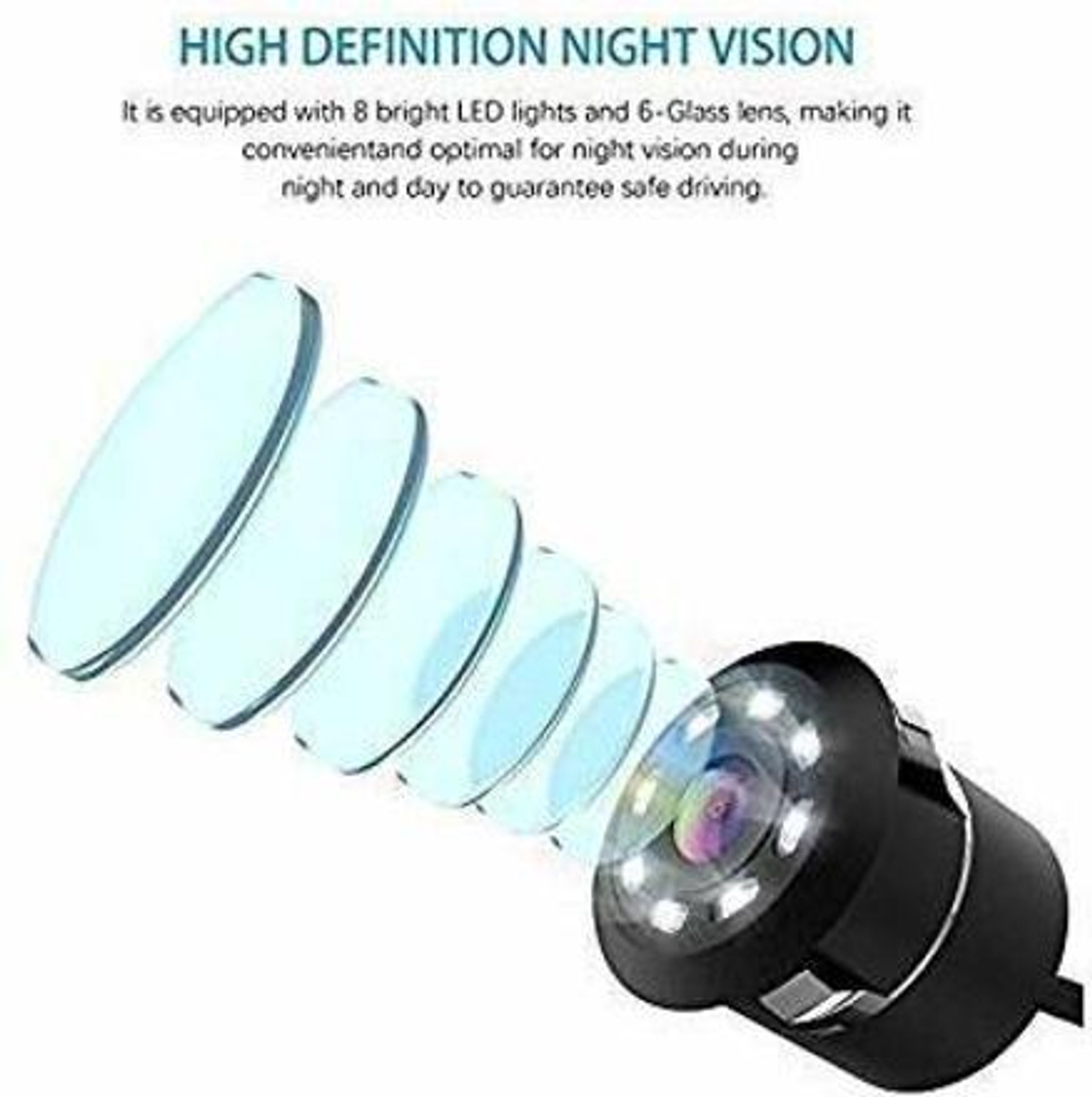 Image of Hymn Camera For Car Rear View Reverse Parking Camera with HD Night Vision (8 LED) Reverse Assist Camera System