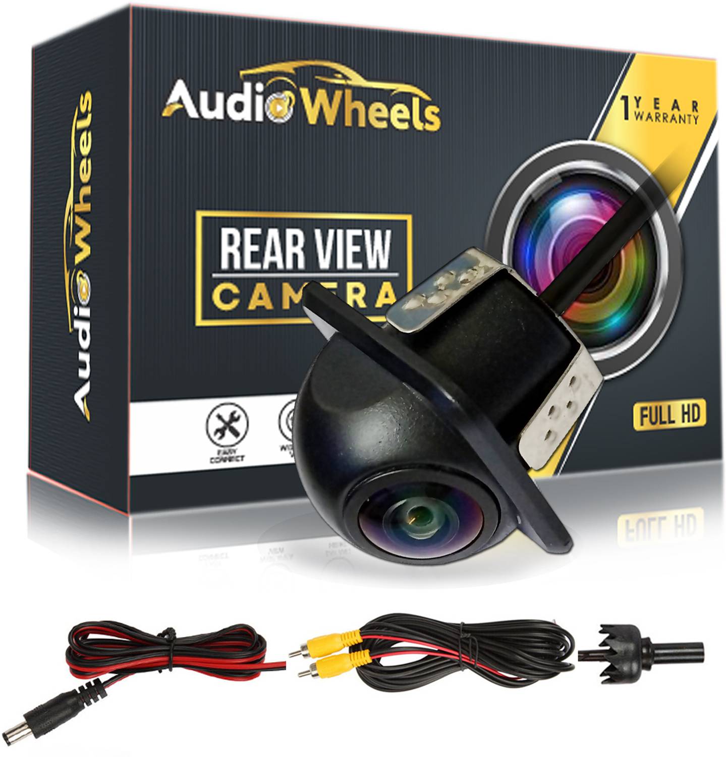 Audio Wheels Fisheye lens Camera Compatible with Car Android Monitors for Reverse Assist Camera System