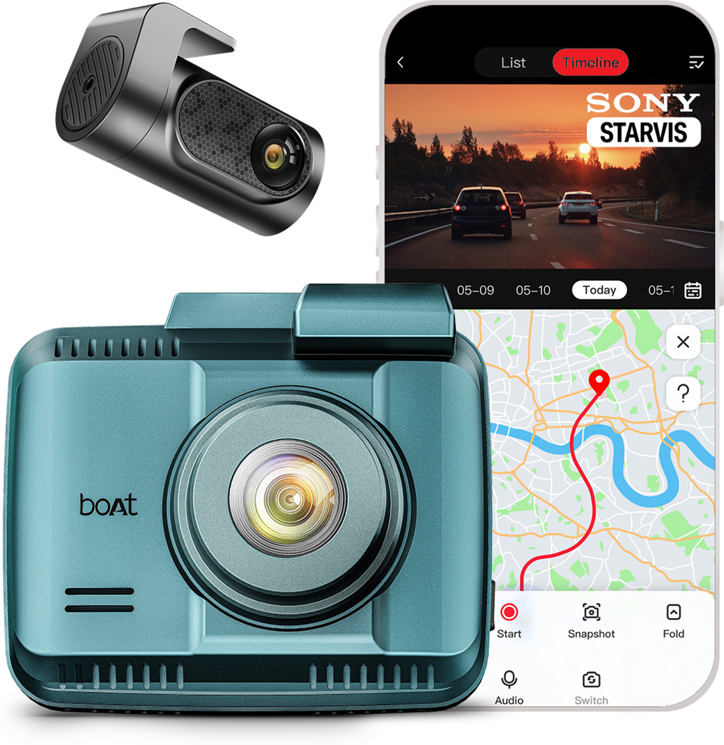 Image of boAt Hive F1 2026 Edition Steel Blue In-car Camera System