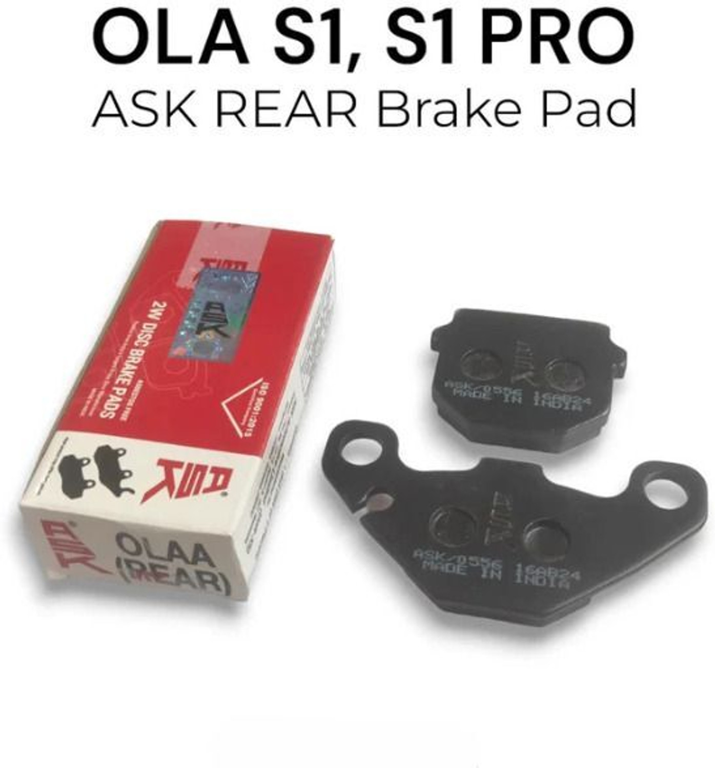 Image of MK TRADING OLA S1 / S1 PRO Gen1 / S1 PRO Gen2 ASK Rear Brake Pad Vehicle Disc Pad