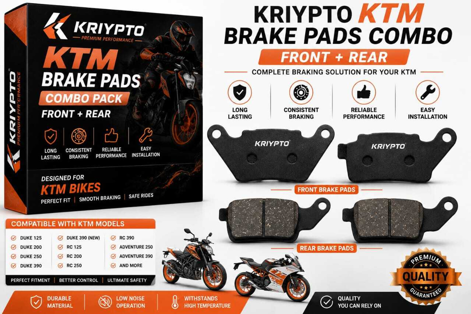 Image of KRIYPTOKTM Vehicle Disc Pad (Pack of 2)