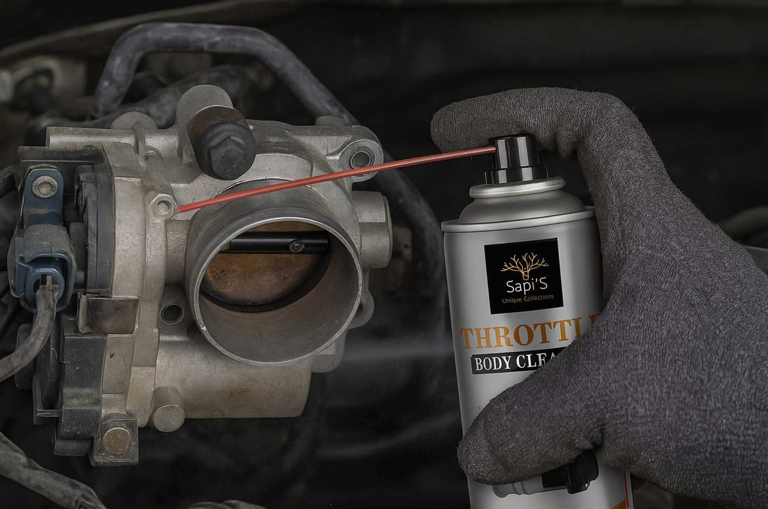 Image of SAPI'S Throttle Body Clenaer Pack of 4 Engine Cleaner
