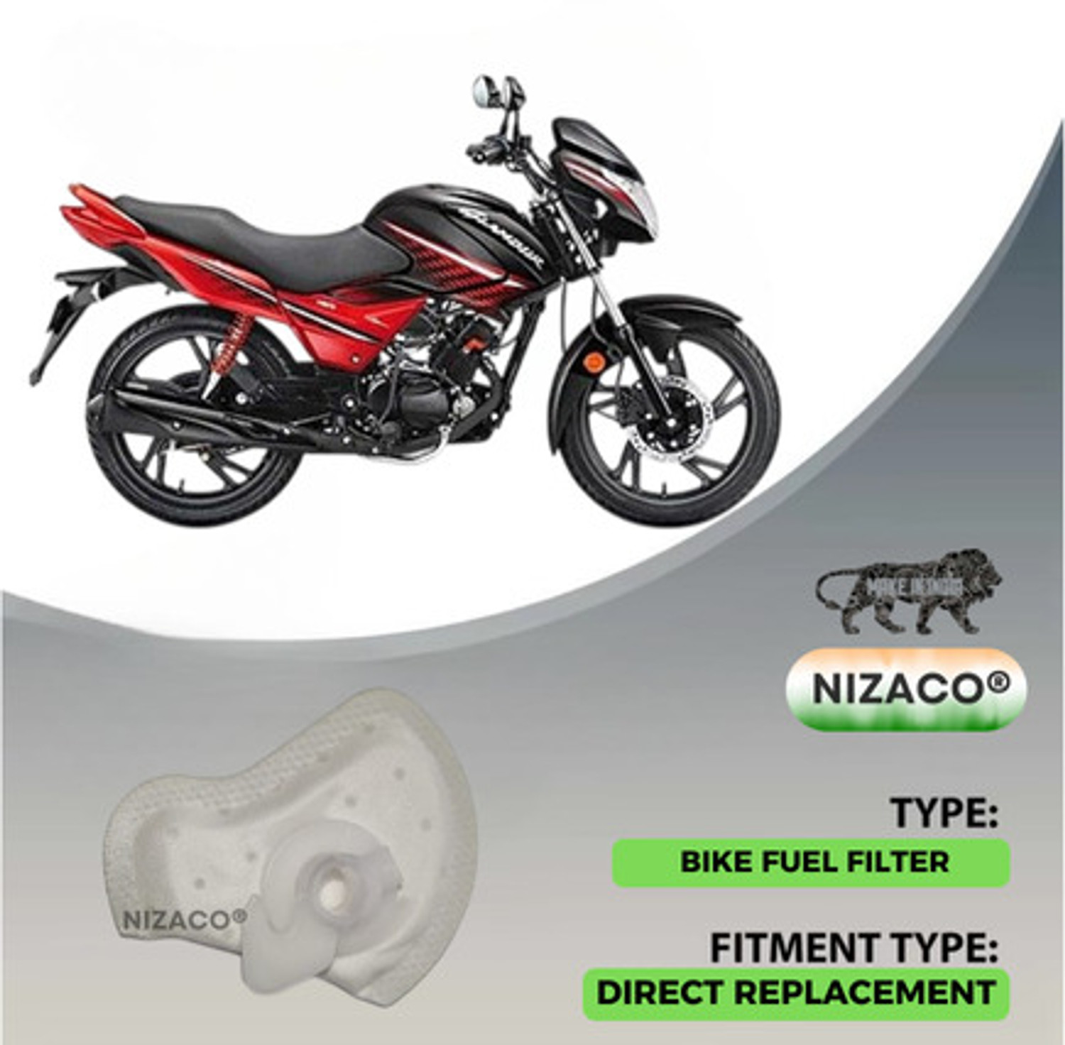 Image of NIZACO Glamour FI & Xtreme 160R Fuel Pump Filter for Hero glamour fi & xtreme 160r Glamour FI & Xtreme 160R Model In-tank Fuel Filter