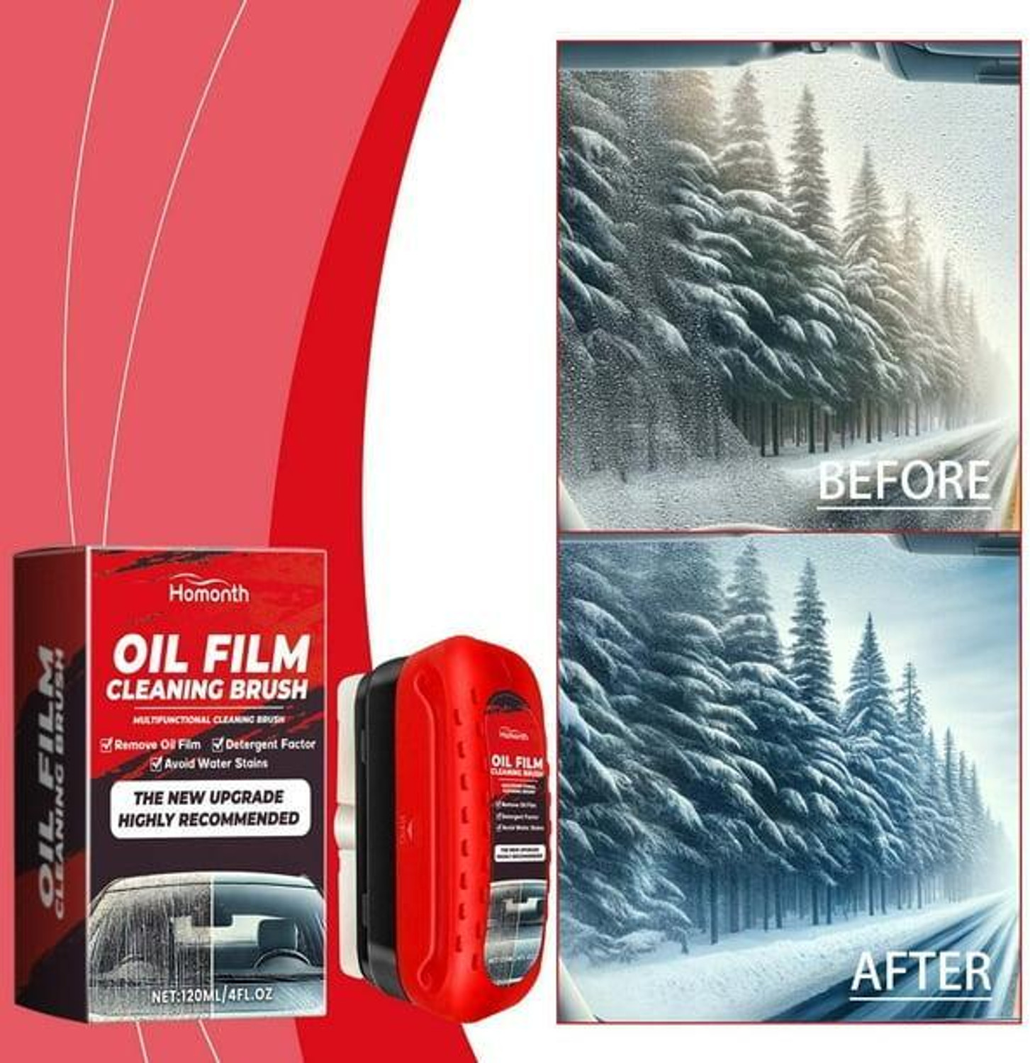 Image of Prim Enterprise Car Oil Film Cleaning Brush-Pack of 2 Wet and Dry Duster