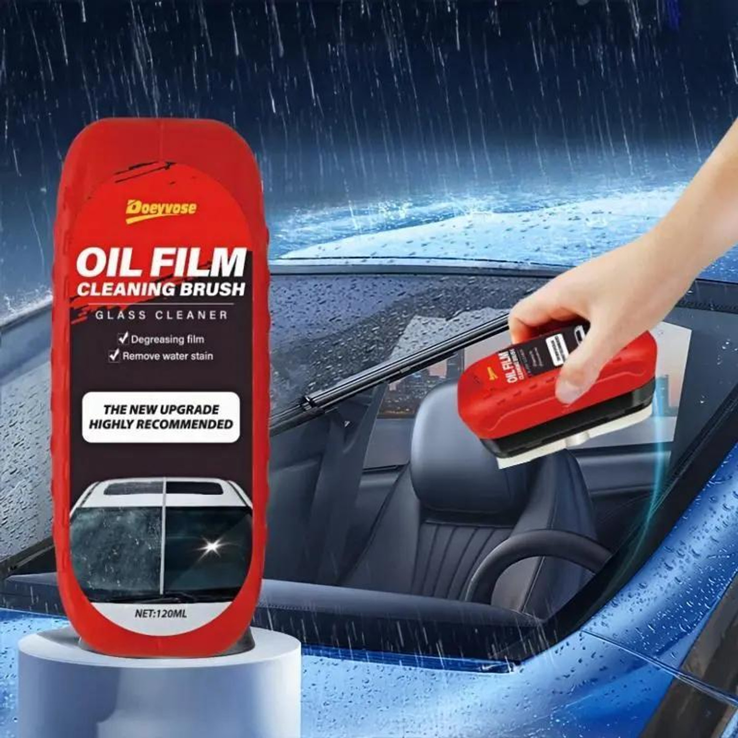 Image of Prim Enterprise Car Oil Film Cleaning Brush-Pack of 2 Wet and Dry Duster