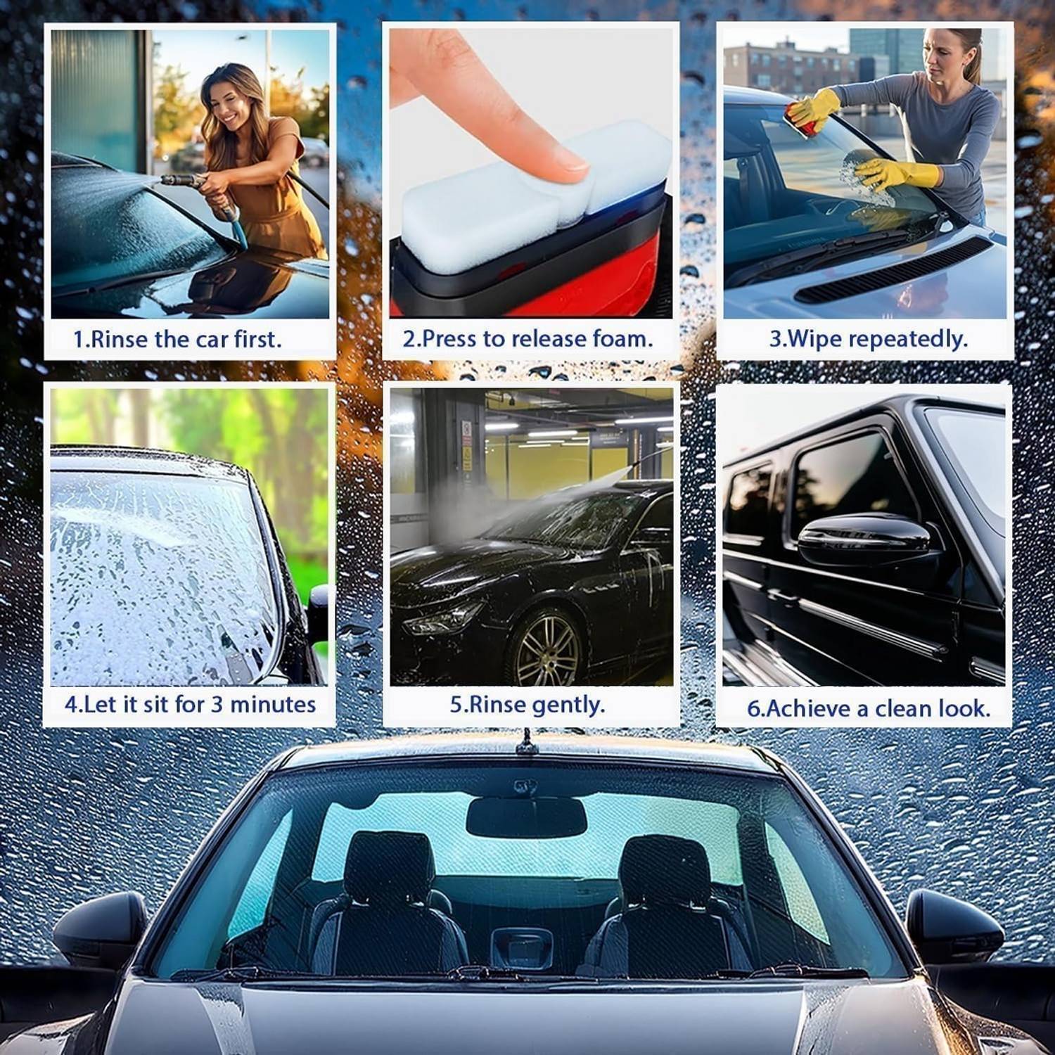 Aum Fabric Vehicle Washing Sponge Pack of 1 - Image 2
