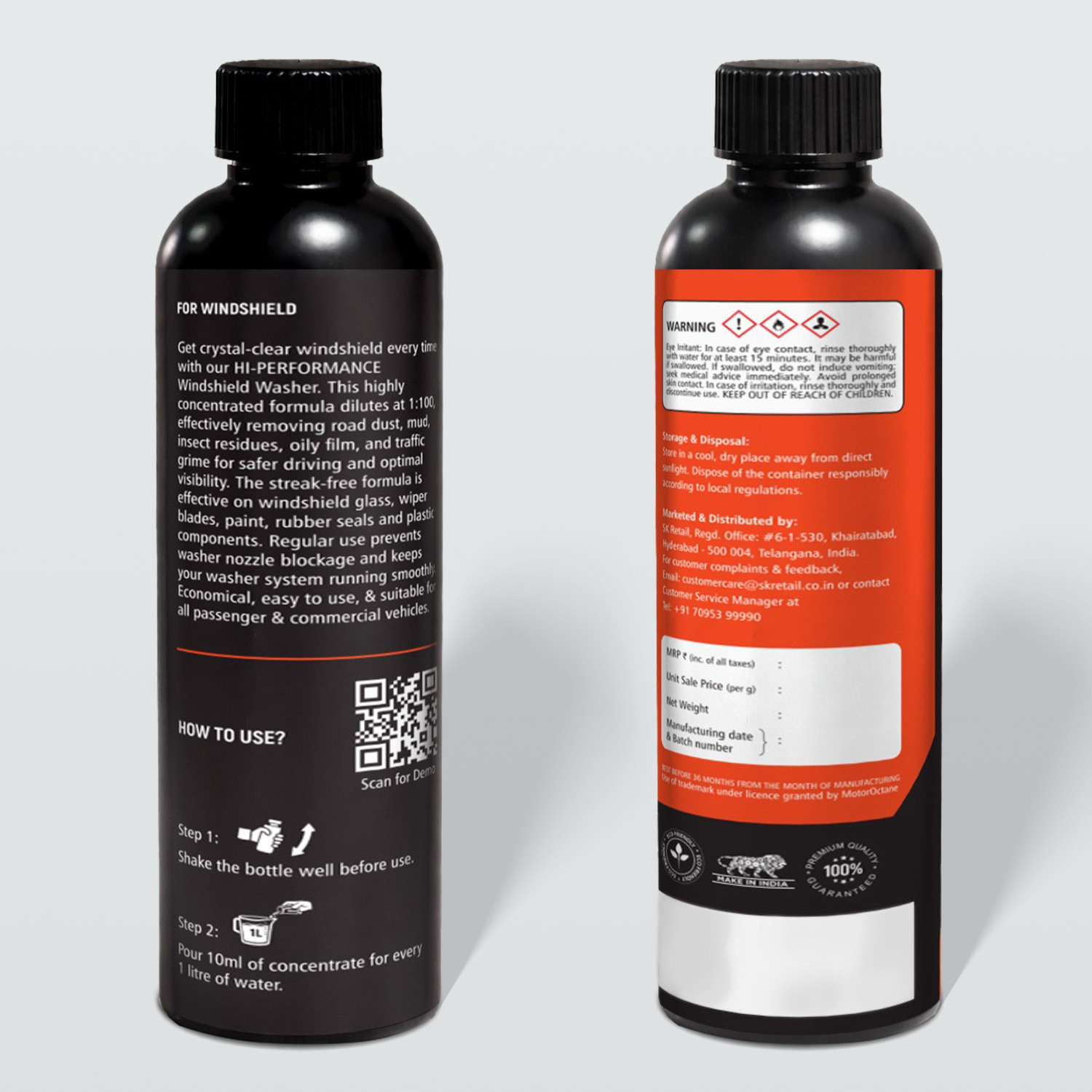 Image of MOTOROCTANE Windshield Washer Liquid Vehicle Glass Cleaner
