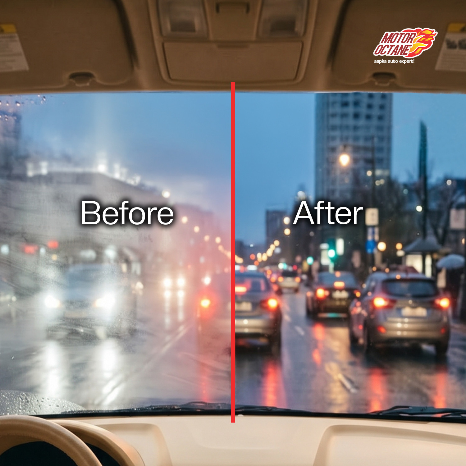 Image of MOTOROCTANE Anti-Fog Liquid Vehicle Glass Cleaner