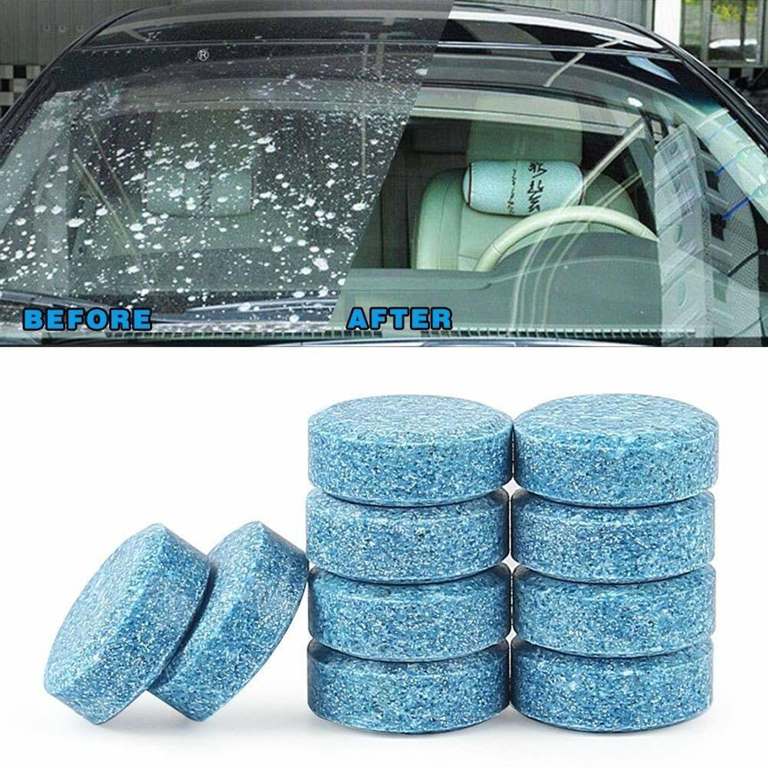 Akshar collection Car Accessories in 10PCS/1Set Car Wiper Detergent Effervescent Tablets Tablet Concentrate Vehicle Glass Cleaner