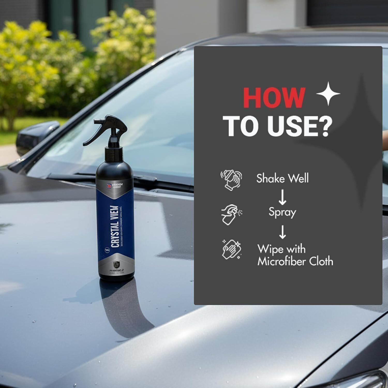 Image of Nippon Paint n-Shield Car Glass Cleaner, Repels Dust /Rain, Removes hard Residue, Hydrophobic Liquid Vehicle Glass Cleaner