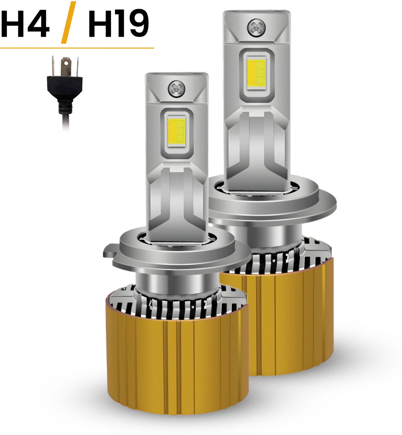 Carzi H4/H19 300W Smart Dual-Color LED Headlight Kit - Image 1
