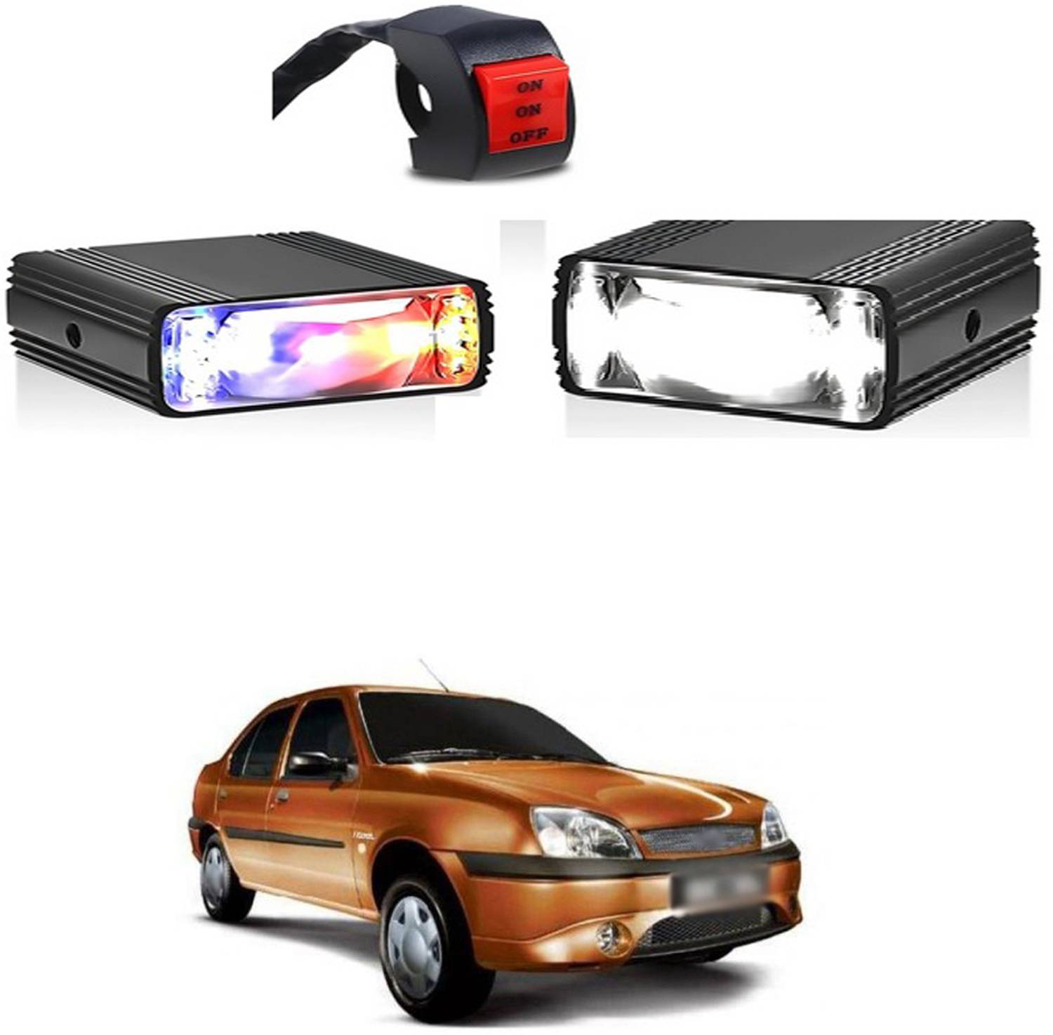 PRTEK LED Fog Light 5 Modes HID Kit - Image 1