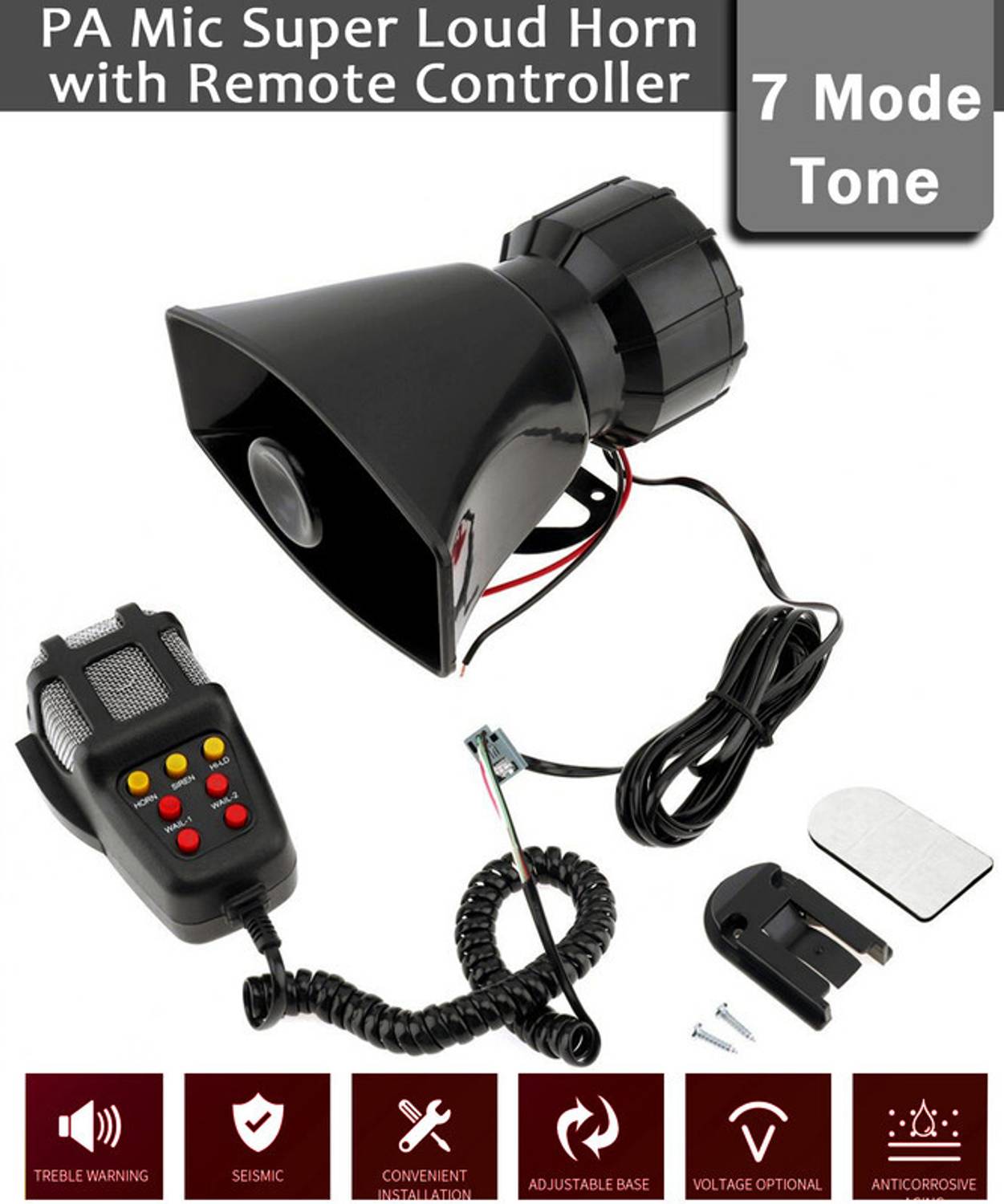 Selifaur 12V Electric Air Horn Siren - Image 2