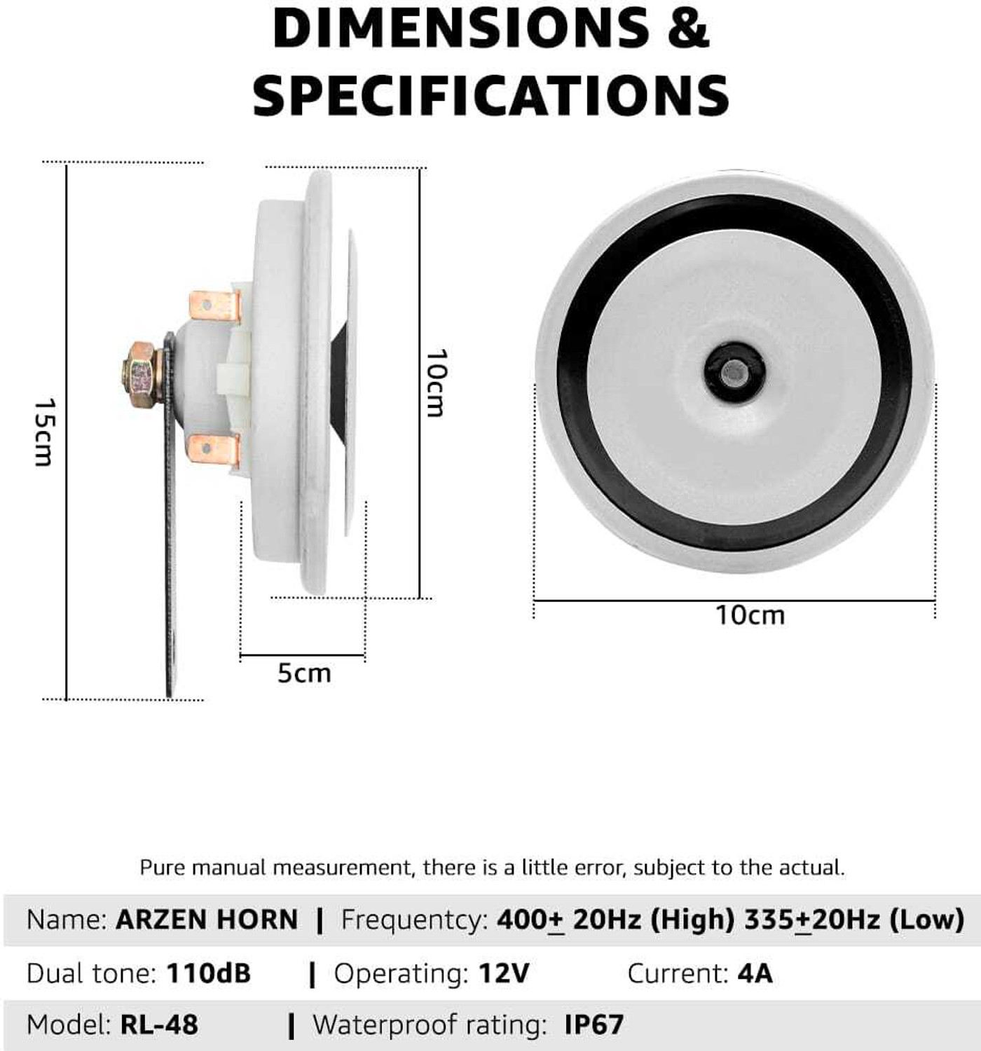 Image of ARZER Horn For Universal For Bike, Universal For Car