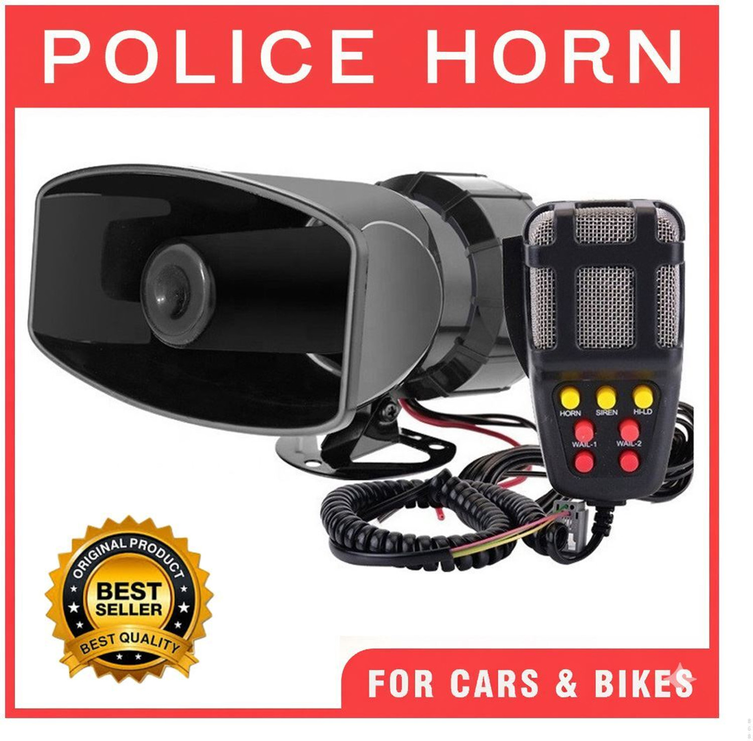 Image of HANABI Horn For Universal For Bike, Universal For Car, Universal for Bus, Universal for Trucks Universal For Car