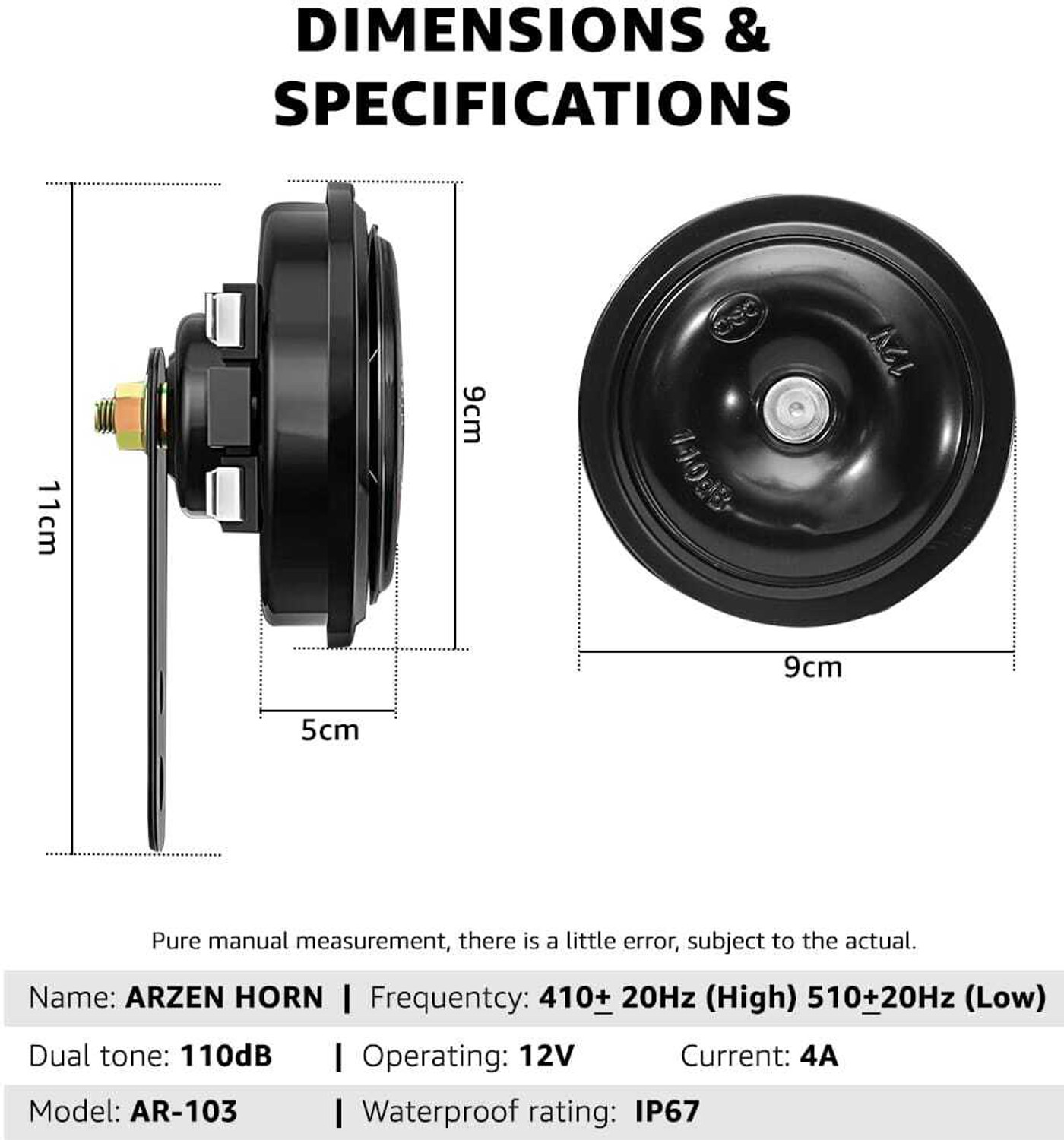 Image of ARZER Horn For Universal For Bike, Universal For Car