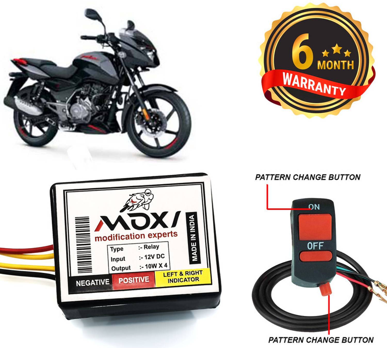 AUTO PEARL Front, Rear Flasher Indicator Light for Bajaj Pulsar