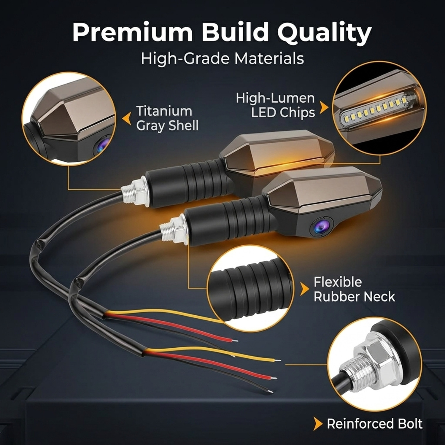 Image of STHIRA Front LED Indicator Light for Universal For Bike Universal For Bike