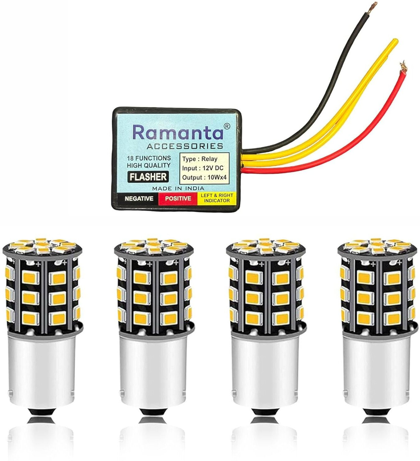 Image of Ramanta Front, Rear LED Indicator Light for Bajaj, Hero, Honda, KTM, TVS, Suzuki, Royal Enfield, Yamaha Universal For Bike