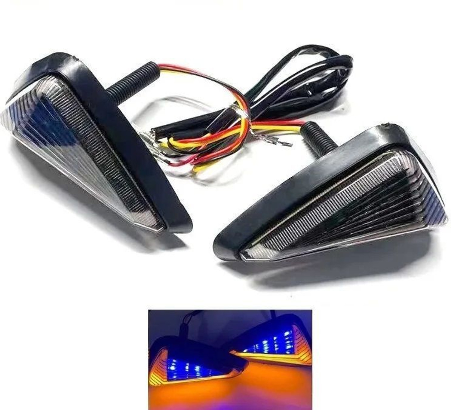 Image of ASRYD Front LED Indicator Light for Yamaha, TVS, Kawasaki, Honda, Hyosung, BMW, Bajaj, Suzuki, Universal For Bike R15, R15 V4, R15 M, R6, Gixxer SF, Ninja 300, CBR 250