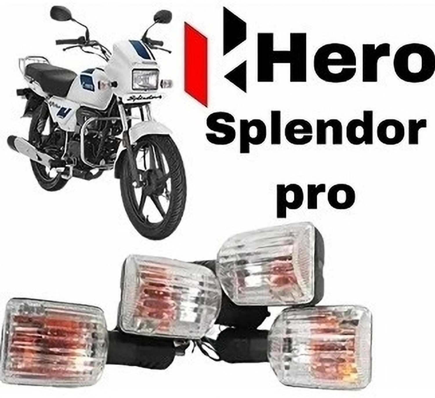 Image of Splendor Front, Rear, Side Incandescent Indicator Light for Hero Splendor, Splendor Plus, Splendor Pro (Orange)